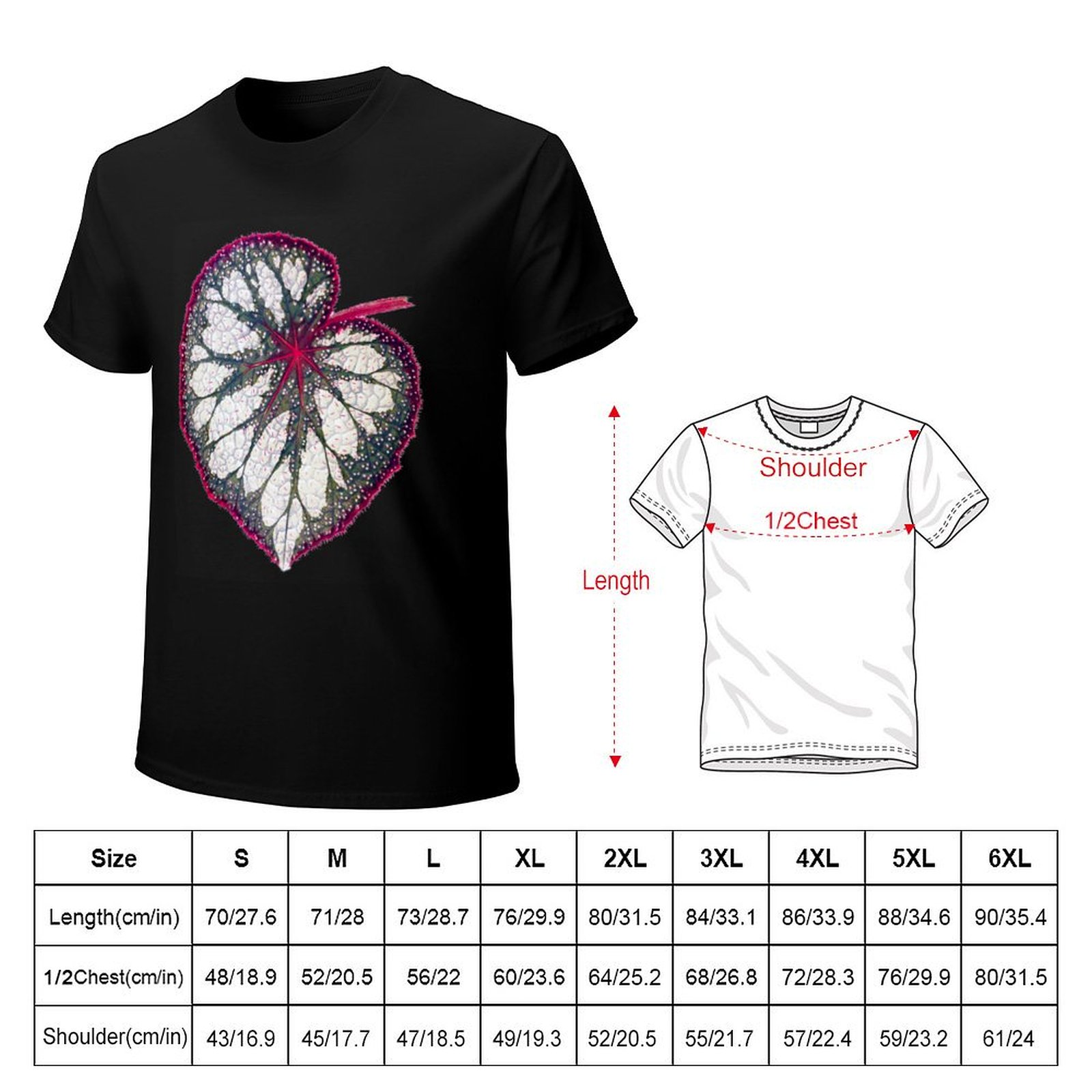 Camiseta Begonia rex de manga  - Begonia Rex avaliação e preço